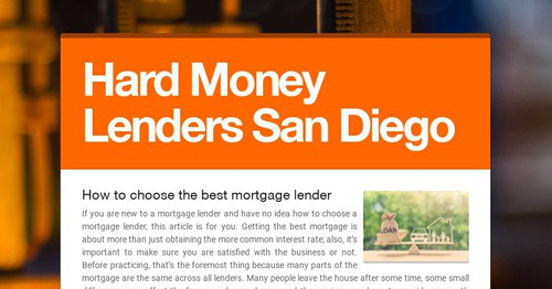 Hard Money Lenders San Diego | Smore Newsletters