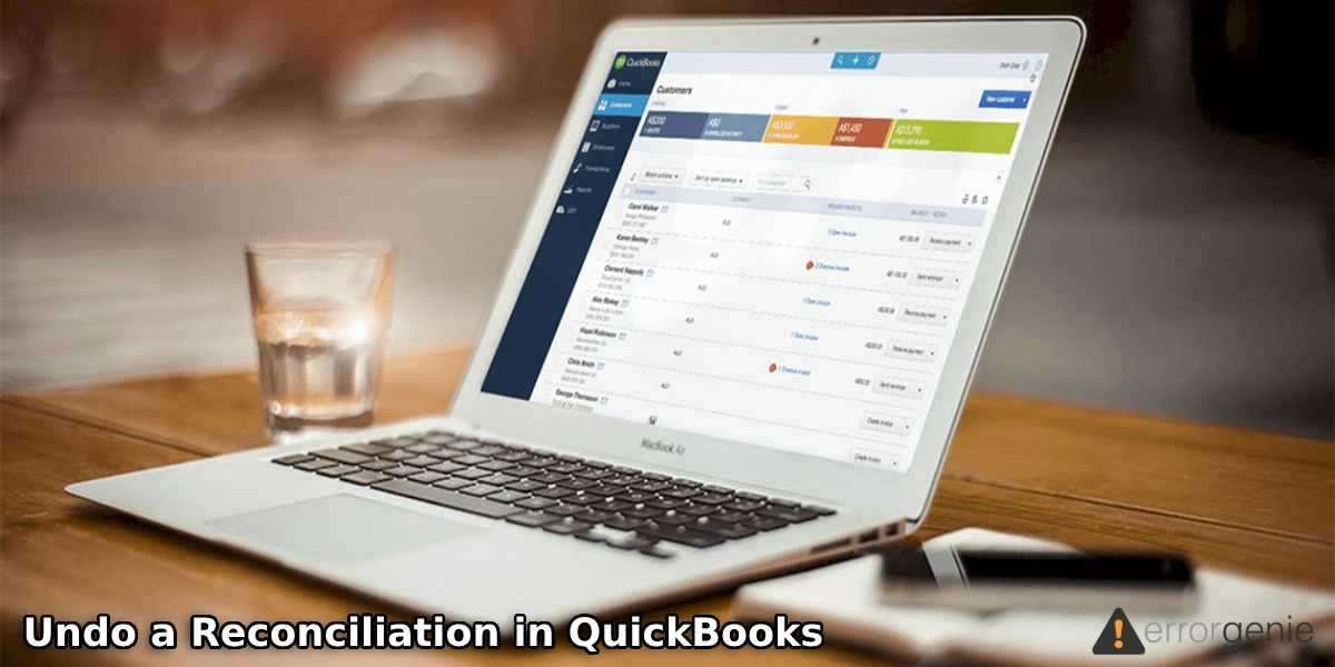 How to Undo a Reconciliation in QuickBooks Online?